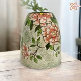  Bình Hoa men Màu dáng Chum vẽ Hoa nhiều kiểu dáng cao 19cm | Quà Tặng bình hoa Bát Tràng 