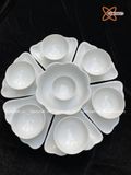  Bát Sứ Bát Tràng Hoa Mặt Trời hàng kỹ size 45 bộ 15 chi tiết | Quà Tặng Doanh Nghiệp bát sứ 