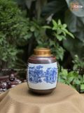  Hũ Đựng Trà Gốm Sứ Bát Tràng Cao Cấp Họa Tiết Quê Hương Cao 18cm Dáng Béo | Quà Tặng Doanh Nghiệp hũ đựng trà bằng gốm 