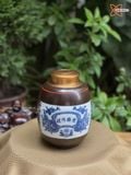  Hũ Đựng Trà Gốm Sứ Bát Tràng Cao Cấp Họa Tiết Vinh Quy Bái Tổ Cao 18cm Dáng Béo | Quà Tặng Doanh Nghiệp hũ đựng trà bằng gốm 