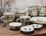  Quà Tặng Doanh Nghiệp bát sứ | Bát Sứ Bát Tràng bộ bát ăn decor gia đình họa tiết Chuồn Chuồn 18 chi tiết 