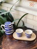  Quà Tặng Doanh Nghiệp bộ ấm chén uống trà | Ấm Chén Bát Tràng vuốt tay decor hiện đại phong cách Nhà có Hai Người 750ml 