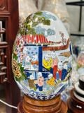  Quà Tặng Cao Cấp Trứng Phong Thủy men khử vẽ màu Bách Nhi Bách Phúc vẽ vàng cao 50cm bụng 38cm 
