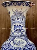  Quà Tặng Bố | Lục Bình Bát Tràng men trắng vẽ Tứ Cảnh Phúc Lộc Thọ cao 1m6 dáng béo bụng 50cm 