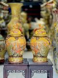  Quà Tặng Cao Cấp | Chóe Bát Tràng 35 lít vẽ vàng Công Danh Phú Quý đắp nổi kênh bong men hoàng bào 