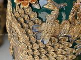  Quà Tặng Bố Lục Bình Bát Tràng cao cấp vẽ vàng Công Hoa Phú Quý men xanh ngọc lục bảo đắp nổi kênh bông cao 1m4 