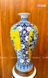  Mai Bình Tích Lộc nhị cảnh Thuận Buồm Xuôi Gió Công Danh Phú Quý cao 52 cm | Quà Tặng Khai Trương Mai Bình Tích Lộc Bát Tràng 