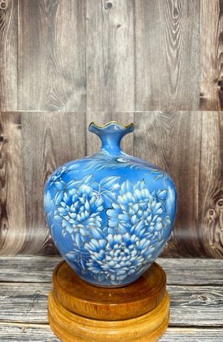  Bình Hút Lộc Bát Tràng Phượng Hoàng Tiến Lộc cao 31 cm bụng 27 cm | Quà Tặng Khai Trương bình hút lộc Bát Tràng 