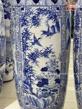  Lục bình Bát Tràng cao cấp Tứ Cảnh Phú Quý men sứ trắng vẽ kĩ dáng béo mập cao 1m6 