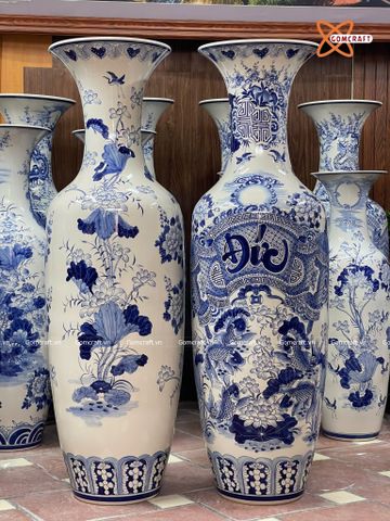  Lục bình Bát Tràng cao cấp Phúc Đức men sứ khử dáng béo cao 1m4 