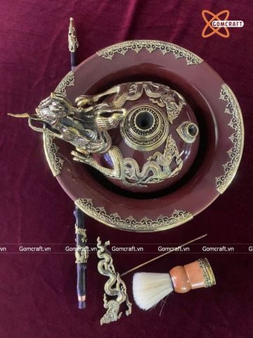  Điếu bát Bát Tràng bọc đồng đường kính 20 cm 