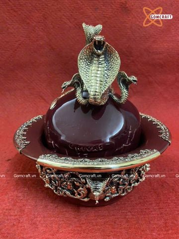  Điếu bát Bát Tràng bọc đồng đường kính 20 cm 