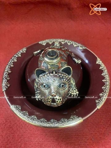  Điếu bát Bát Tràng bọc đồng đường kính 20 cm 