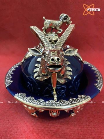  Điếu bát Bát Tràng bọc đồng đường kính 20 cm 