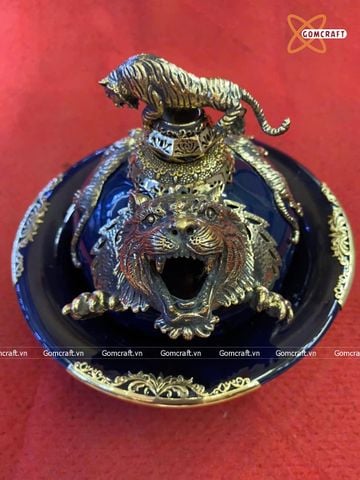  Điếu bát Bát Tràng bọc đồng đường kính 20 cm 