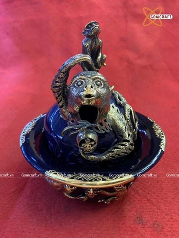  Điếu bát Bát Tràng bọc đồng đường kính 20 cm 