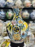  Bình Củ Tỏi cao cấp nhị cảnh Thuận Buồm Xuôi Gió Mã Đáo Thành Công vẽ vàng 24k cao 45 cm 