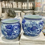  Thống sứ Bát Tràng Phú Quý Trường Thọ men sứ trắng đường kính 40 cm 