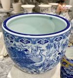  Thống sứ Bát Tràng Công Danh Phú Quý men sứ trắng vẽ kĩ đường kính 50 cm 