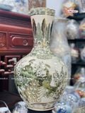  Bình Củ Tỏi cao cấp nhị cảnh Thuận Buồm Xuôi Gió Công Danh Phú Quý men màu vẽ vàng 24k 
