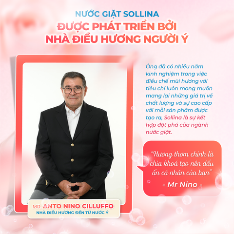 Túi Nước Giặt Thường Sollina 3,2KG - Hương Nước Hoa, Công Nghệ Vi Nang Lưu Hương 72H, Làm Sạch Sâu, Giữ Màu, Mềm Vải