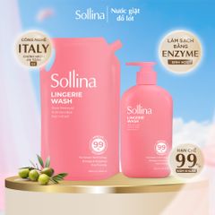 Combo 1 Chai 400Ml + 1 Túi Refill 800Ml Nước Giặt Đồ Lót Chuyên Dụng Sollina Giúp Khử Mùi, Kháng Khuẩn