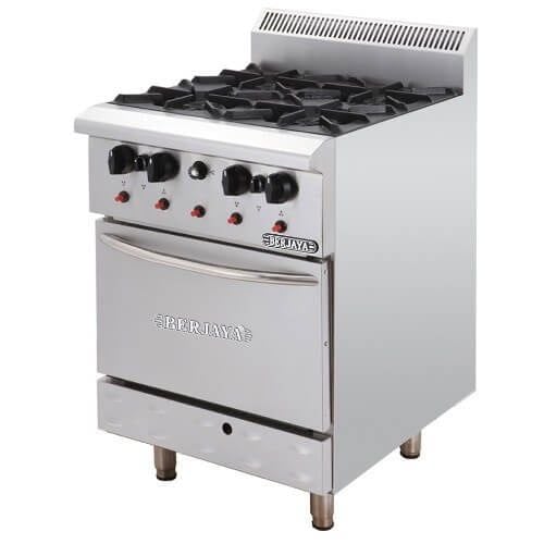 Bếp Âu 4 họng có lò nướng Berjaya DRO4-17