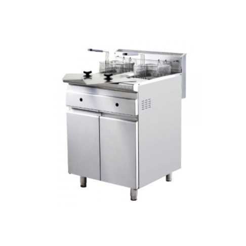 Bếp chiên nhúng dùng gas đôi có chân Berjaya FSGDF11D