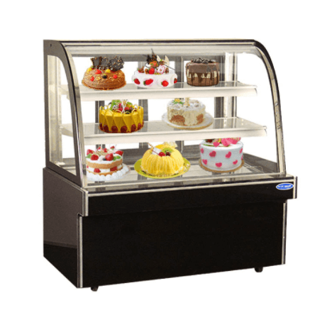 Tủ trưng bày bánh kem kính cong 3 tầng 1m2 Bestcool BCC-1200D