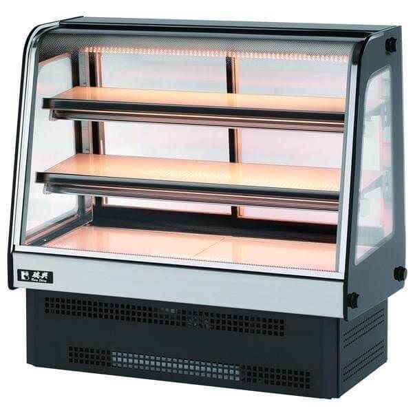 Tủ trưng bày bánh kem kính cong 3 tầng 90cm Rueyshing RS-C9003