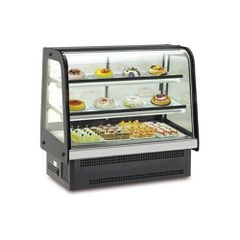 Tủ trưng bày bánh kem mini để bàn 3 tầng 900mm KINCO CNZ