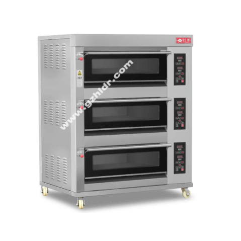 Lò nướng bánh công nghiệp 3 tầng 6 khay Hongling XYF-3KA-NM