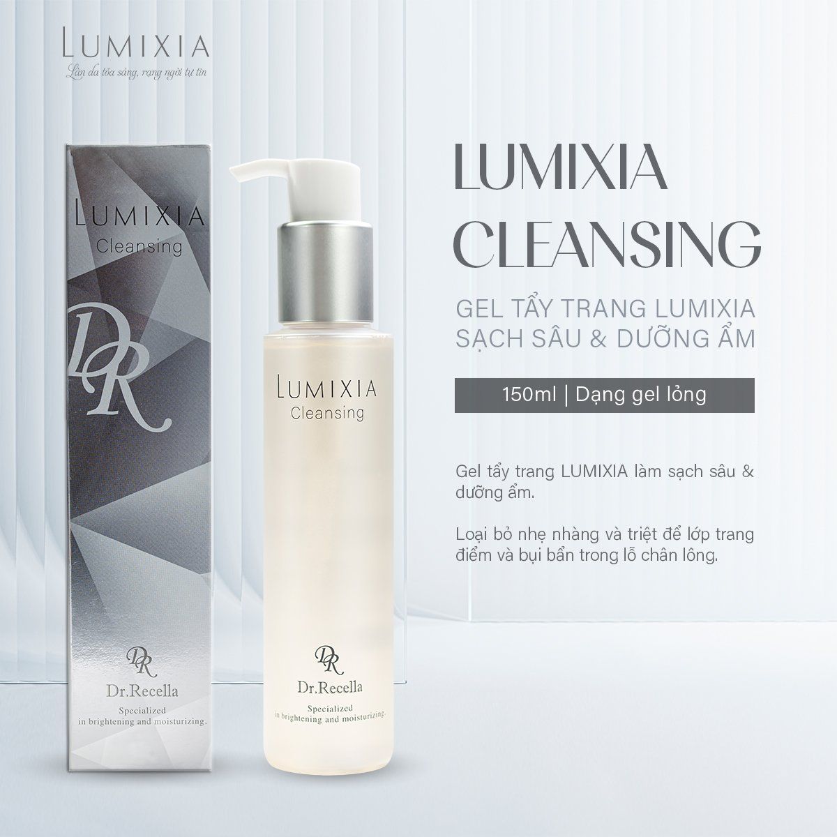  LUMIXIA Cleansing 150mL - Gel Tẩy Trang Sạch Sâu & Dưỡng Ẩm LUMIXIA 150mL 