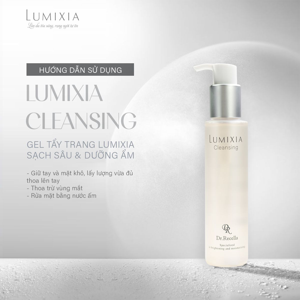  LUMIXIA Cleansing 150mL - Gel Tẩy Trang Sạch Sâu & Dưỡng Ẩm LUMIXIA 150mL 