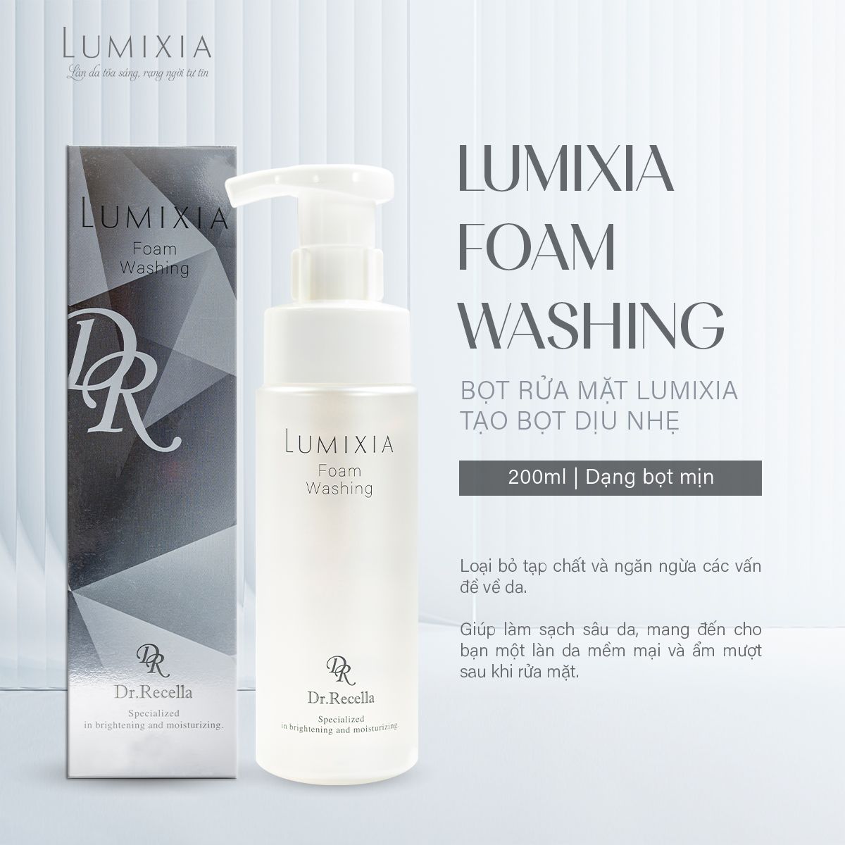  LUMIXIA Foam Washing 200mL - Bọt Rửa Mặt Dịu Nhẹ LUMIXIA 200mL 