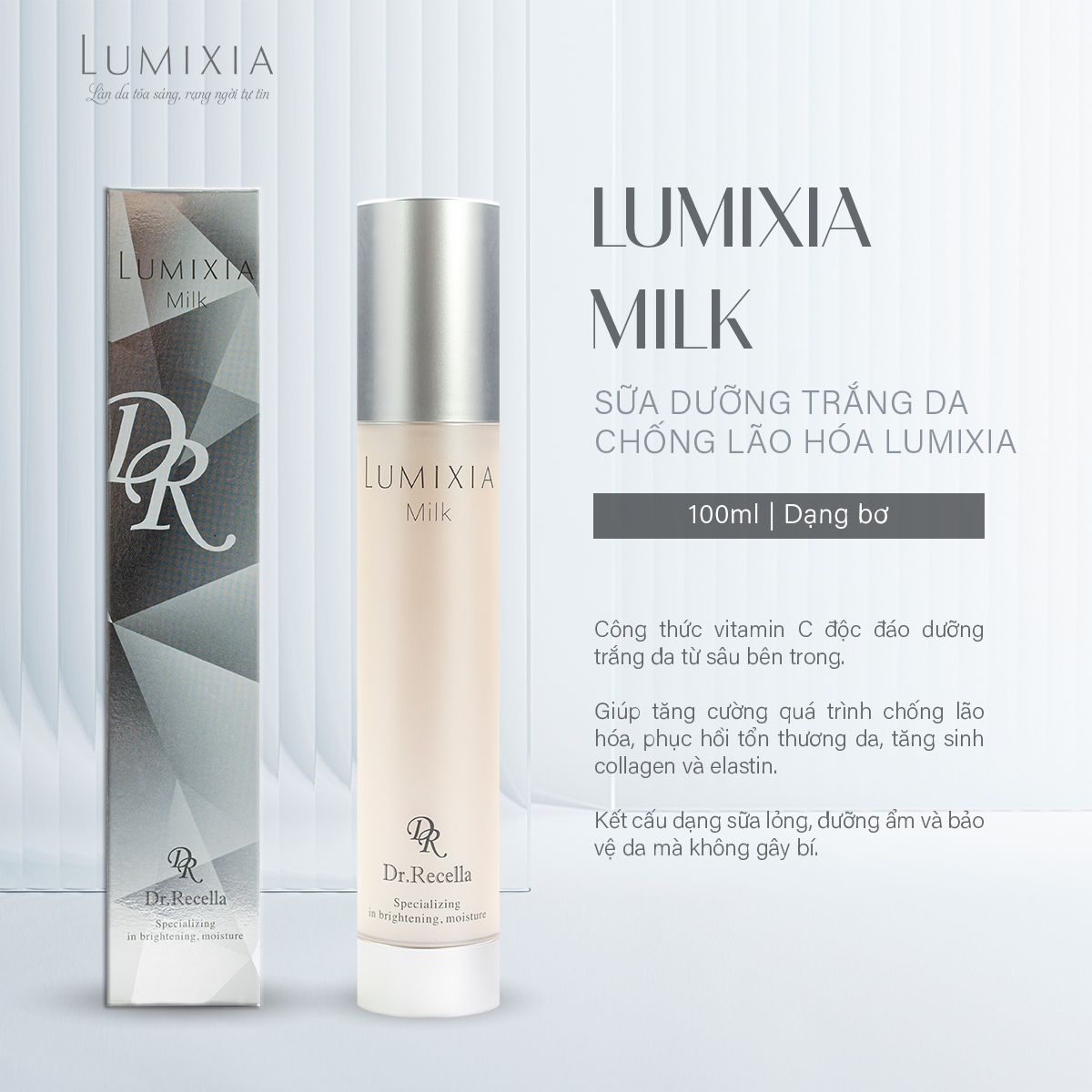  LUMIXIA Milk 100mL - Sữa Dưỡng Trắng Da Chống Lão Hóa LUMIXIA 100mL 
