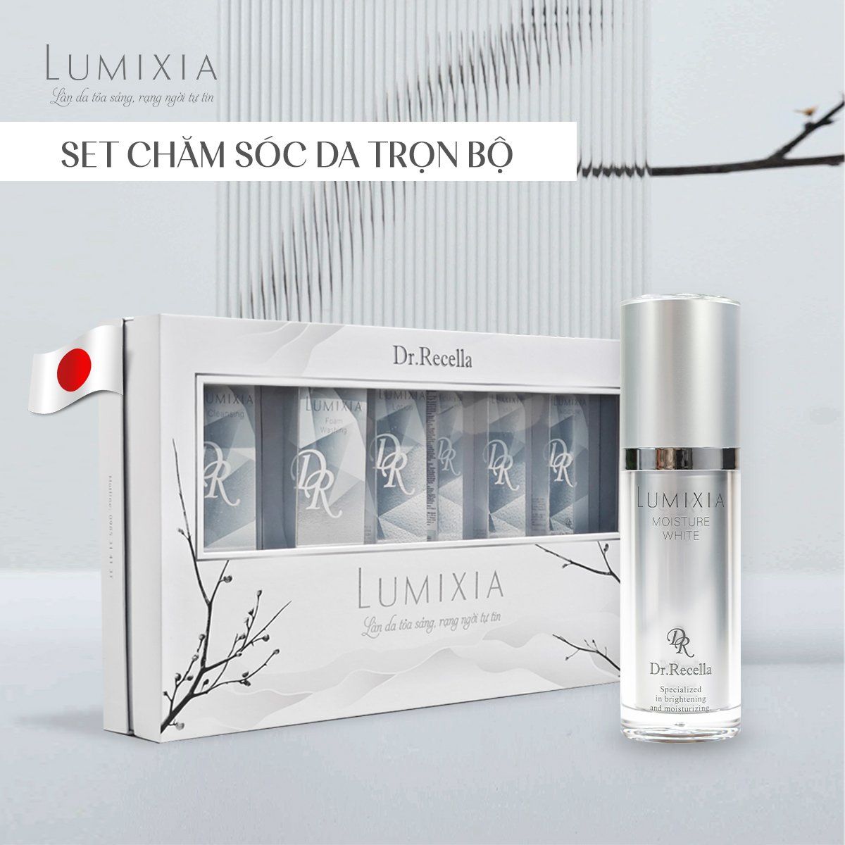  LUMIXIA Moisture White 30mL - LUMIXIA Serum Ngăn ngừa lão hóa - Dưỡng ẩm và làm trắng da 30mL 