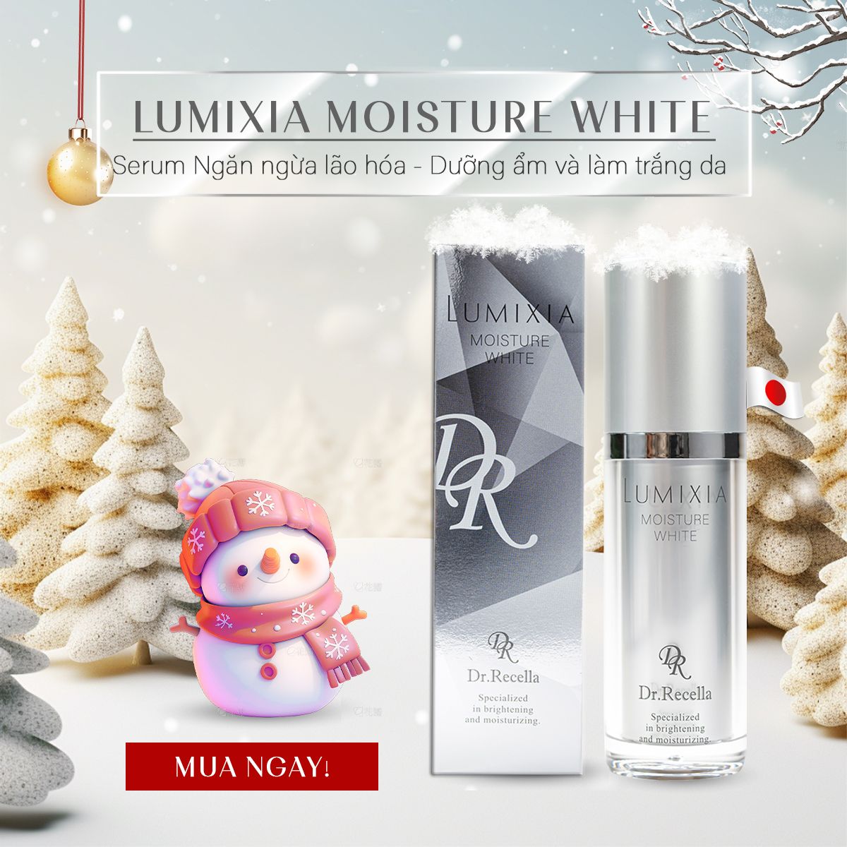  LUMIXIA Moisture White 30mL - LUMIXIA Serum Ngăn ngừa lão hóa - Dưỡng ẩm và làm trắng da 30mL 