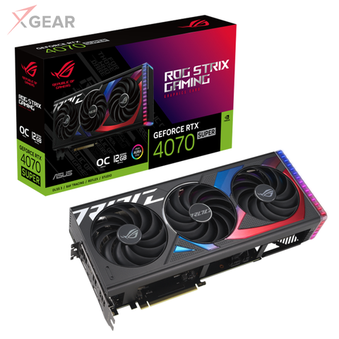 Card màn hình ASUS ROG Strix GeForce RTX 4070 SUPER 12GB GDDR6X OC Edition (ROG-STRIX-RTX4070S-O12G-GAMING)