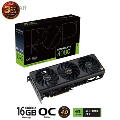 Card màn hình ASUS PROART GeForce RTX 4080 OC Edition 16GB (PROART-RTX4080-016G)