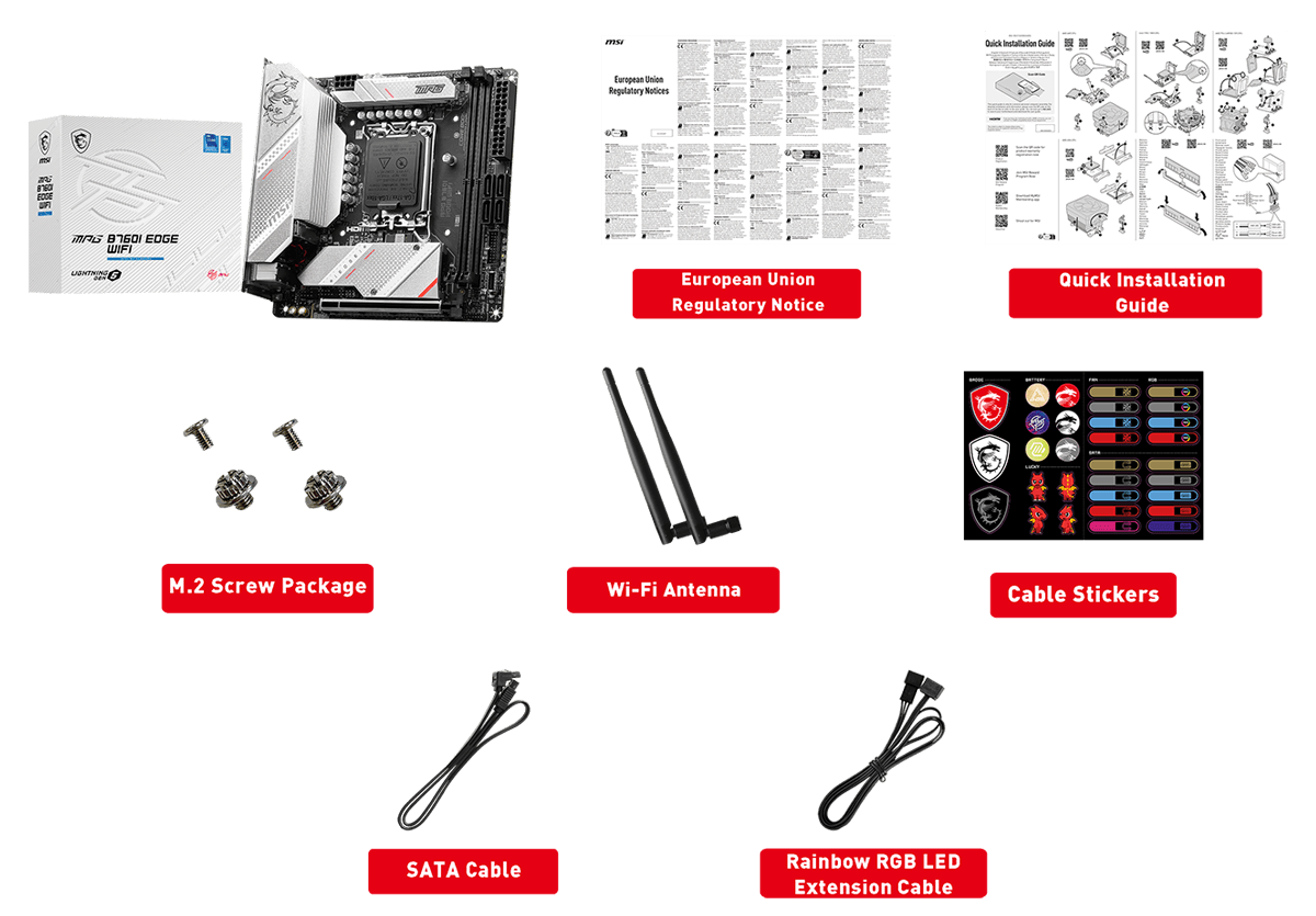 Mainboard MSI MPG B760i Edge Wifi DDR5 - Socket Intel LGA 1700