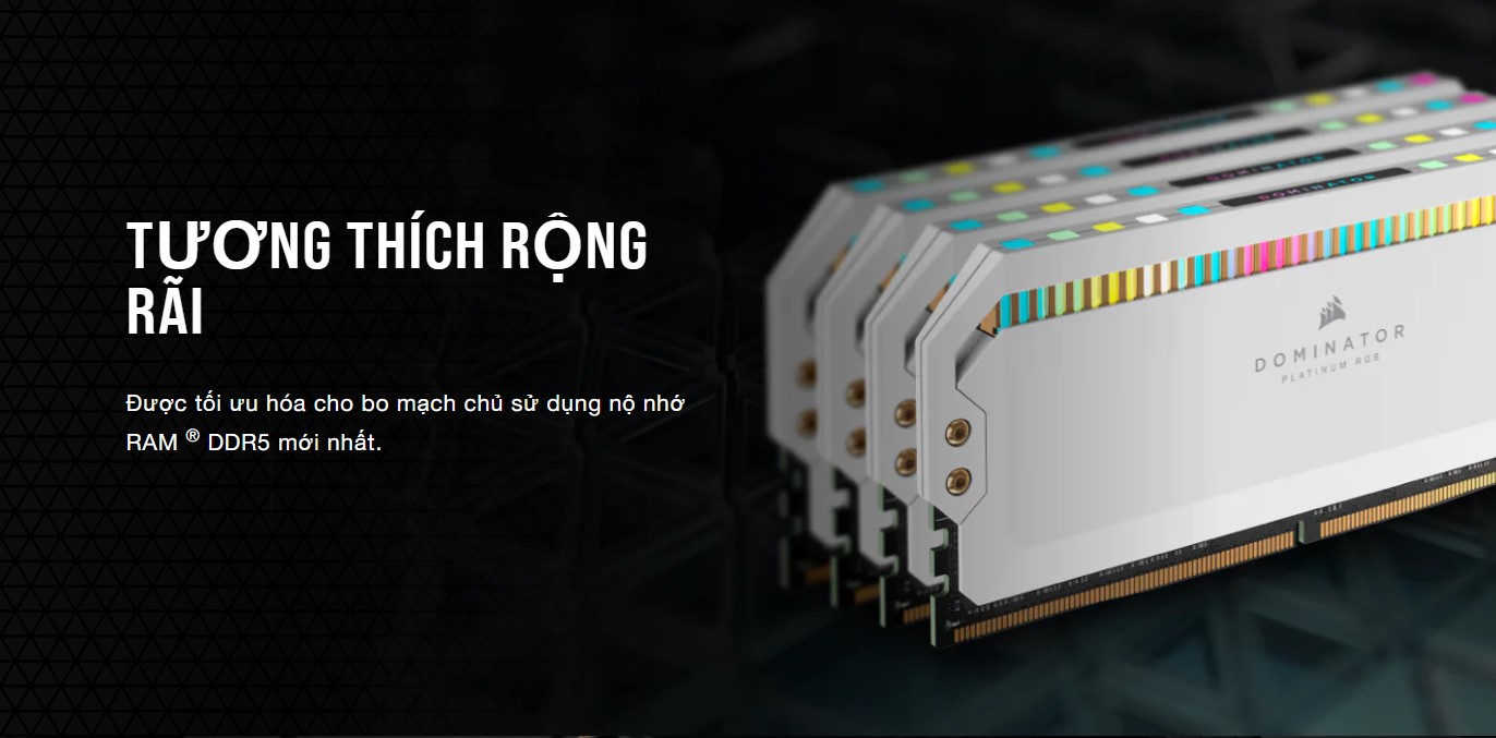 Ram PC Corsair Dominator Platinum RGB DDR5 32GB 5600Mhz Black (2x 16GB) - CMT32GX5M2B5600C36