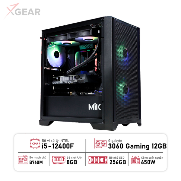 PC Xi5 Gigabyte Gaming 3060 (I5 12th/ VGA 3060 12GB/ SSD 256GB PCIe)