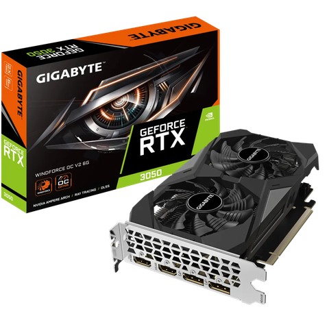 VGA Gigabyte RTX 3050 Windforce OC V2 6GB (GV-N3050WF2OCV2-6GD)