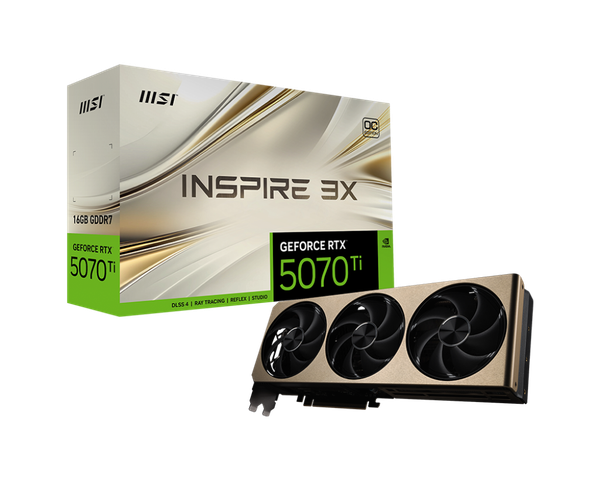 VGA MSI GeForce RTX 5070 Ti 16G INSPIRE 3X OC PLUS