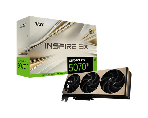 VGA MSI GeForce RTX 5070 Ti 16G INSPIRE 3X OC PLUS