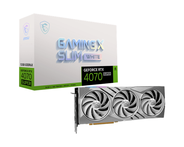 Card màn hình MSI GeForce RTX 4070 SUPER 12G X SLIM WHITE 12 GB GDDR6X
