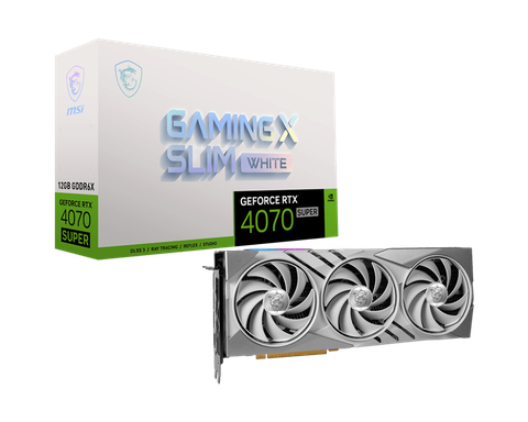 Card màn hình MSI GeForce RTX 4070 SUPER 12G X SLIM WHITE 12 GB GDDR6X