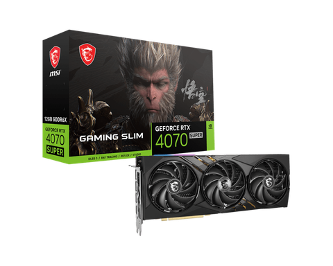VGA MSI GeForce RTX 4070 SUPER 12G GAMING SLIM WUKONG EDITION – 12GB GDDR6X
