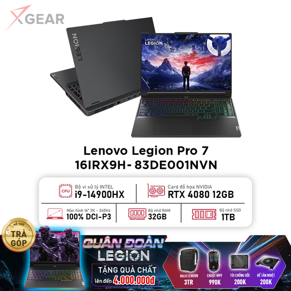 Laptop Gaming Lenovo Legion Pro 7 16IRX9H 83DE001NVN